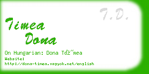 timea dona business card